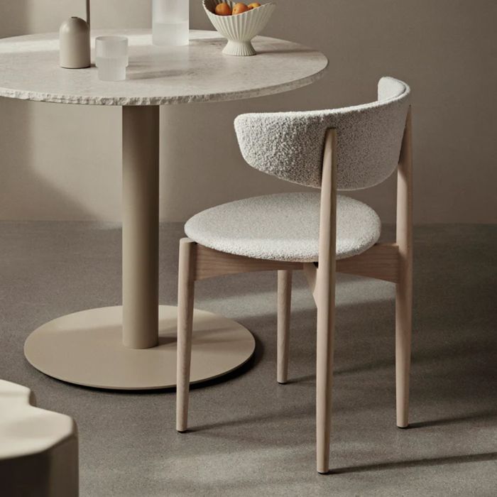 Herman Dining Chair - Bois - Rembourrée