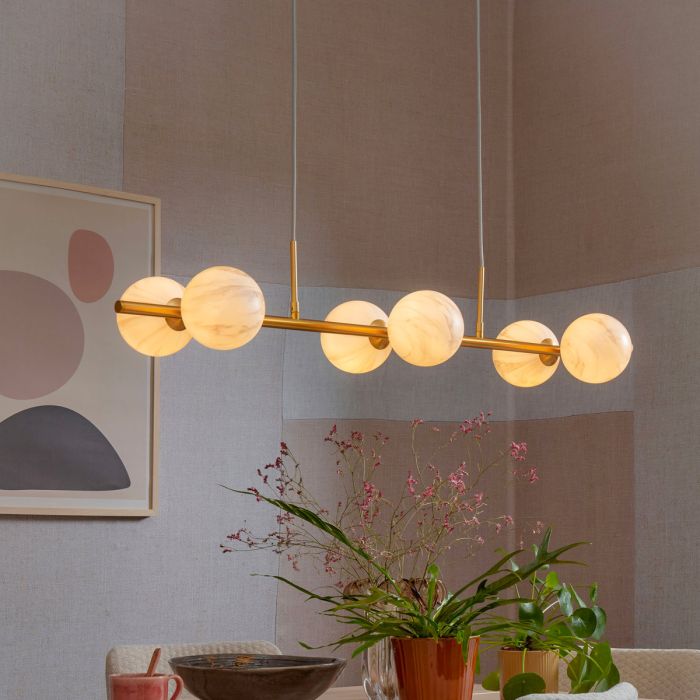Suspension Carrara - 6 globes
