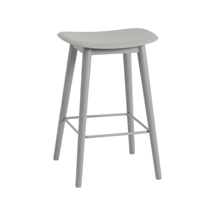 Tabouret de bar Fiber - piètement bois