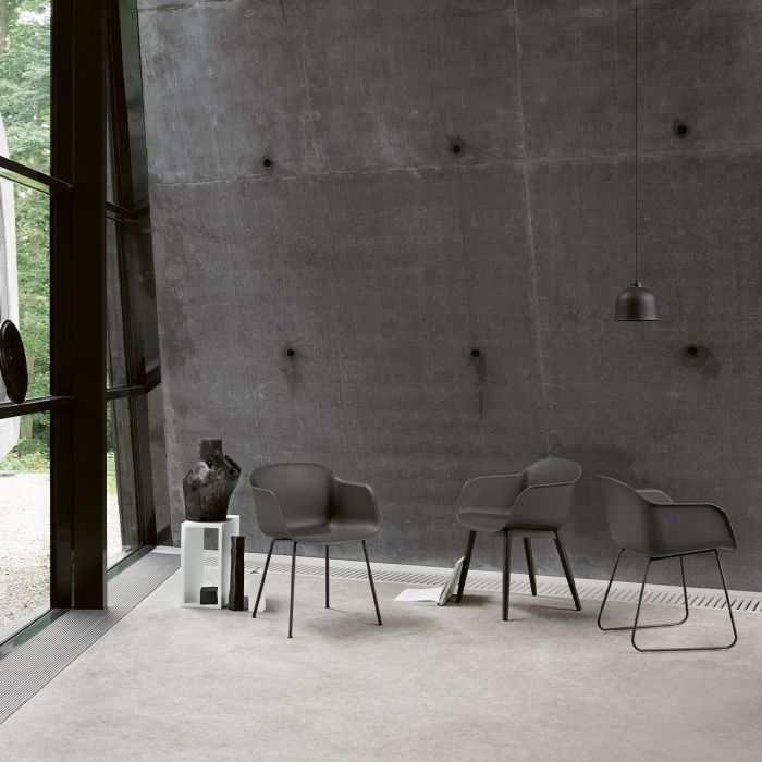 Fauteuil Fiber Base Traîneau - Cuir