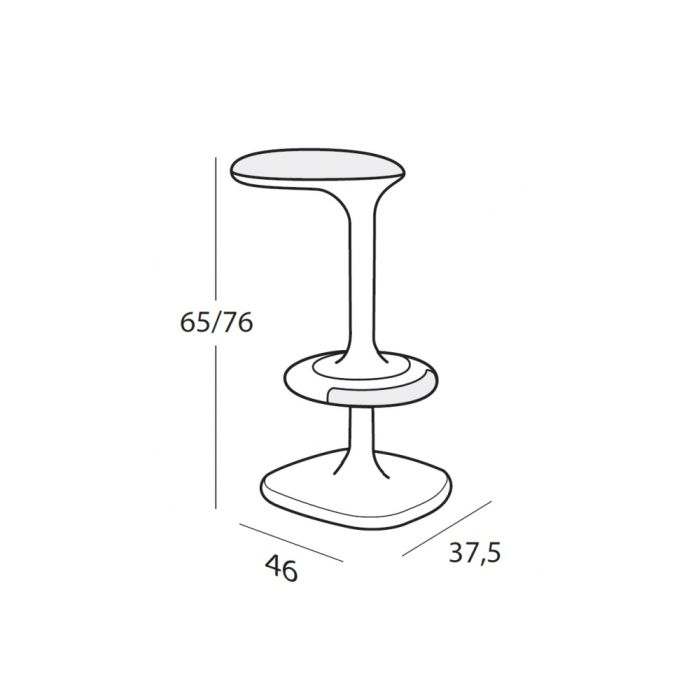 Tabouret Haut réglable en hauteur Kant 