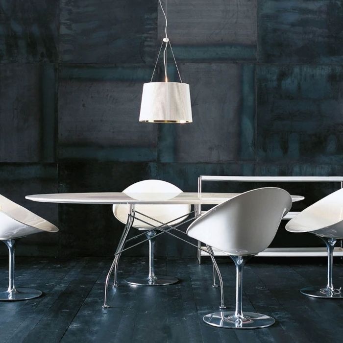 Table Glossy Marbre carré