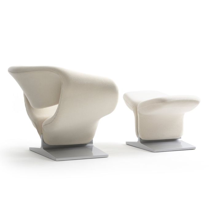 Fauteuil Ribbon avec pouf 
