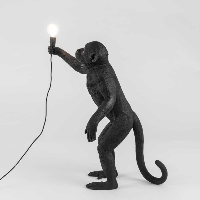 Lampe à poser The Monkey Lamp Standing noir - outdoor