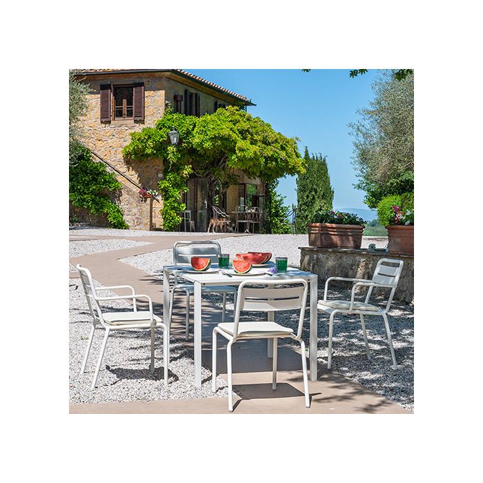 Fauteuil Star aluminium - Lot de 4