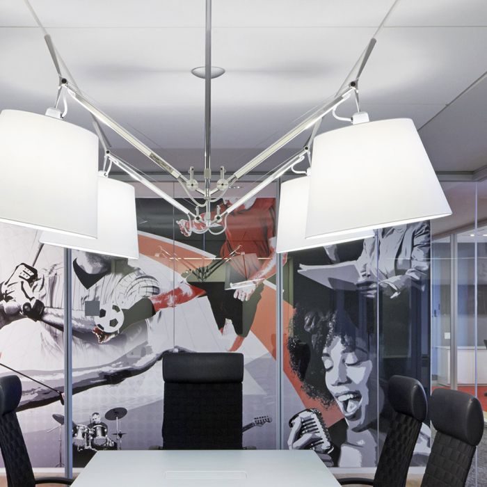Tolomeo suspension 2 bras basculante parchemin