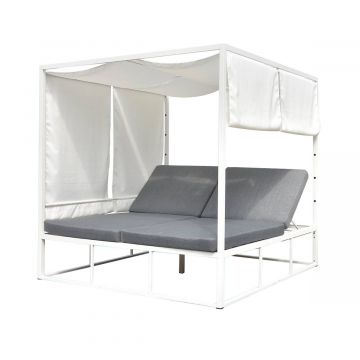 Daybed - Bain de soleil waterproof 2 places avec toit en toile (Outlet)