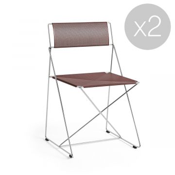 Chaise X-Line - Chrome - Lot de 2